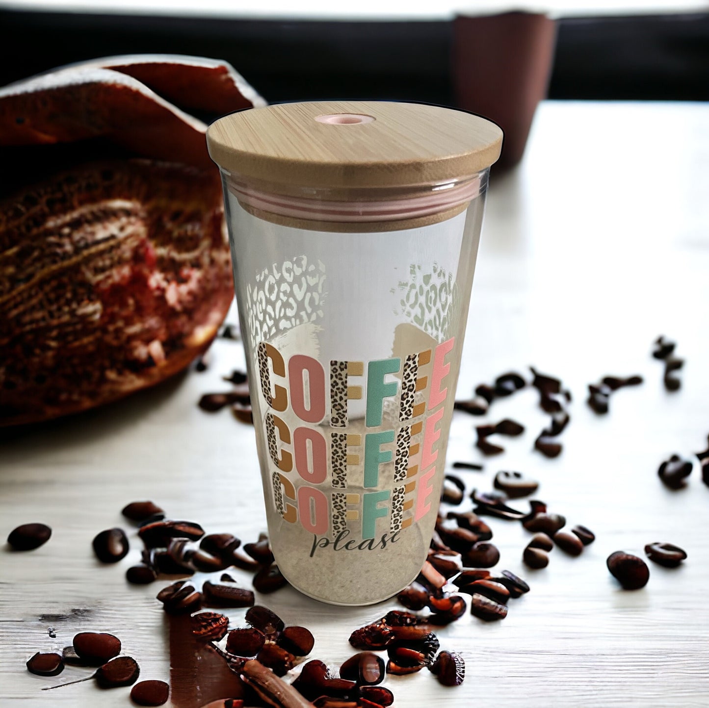 17 Oz Tumbler With Cheater Print Coffee design