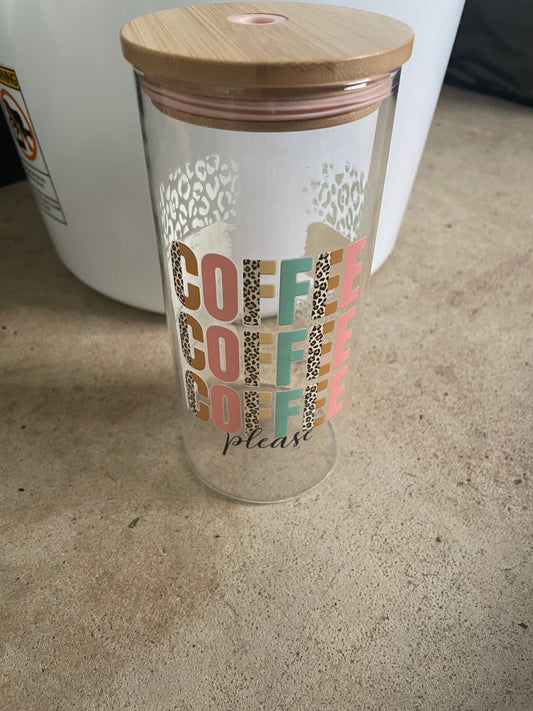 17 Oz Tumbler With Cheater Print Coffee design