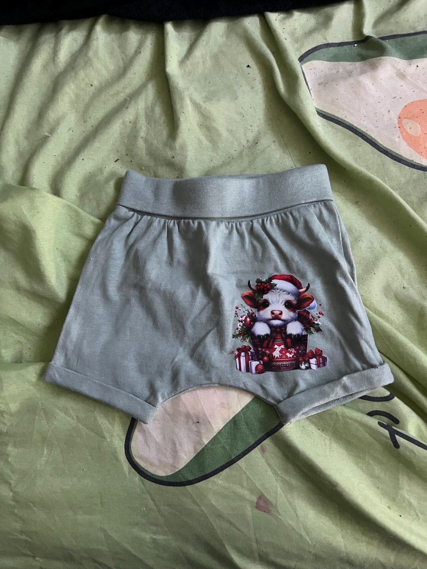 Highland Cow or Dino Truck Baby Shorts: Soft Cotton Unisex Summerwear