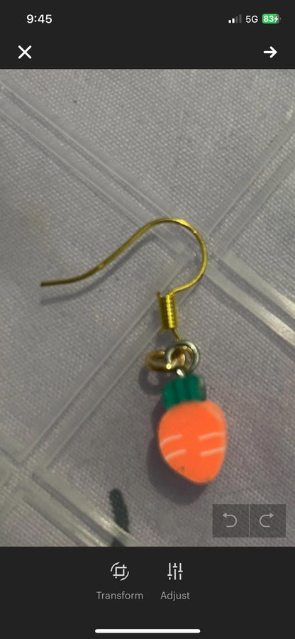 Cute Carrot Earrings - Fun and Quirky Vegetable Jewelry for All Ages