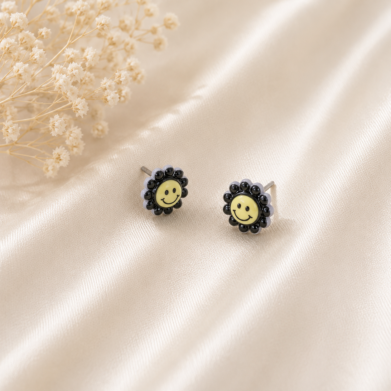 Smiley Flower Studs