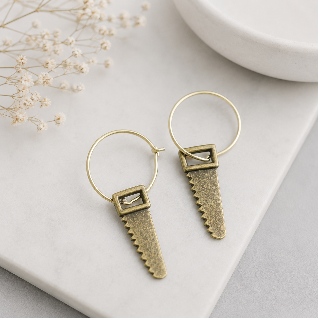 Saw Hoop Earrings