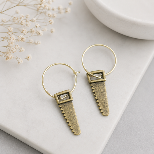 Saw Hoop Earrings