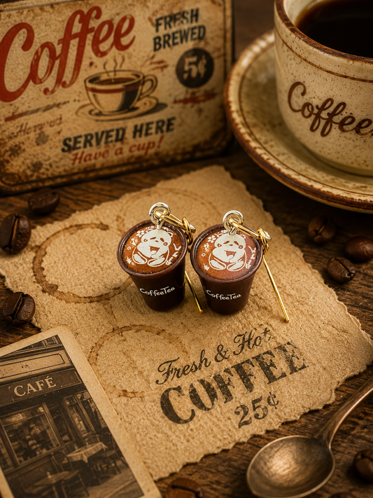 Coffee earrings