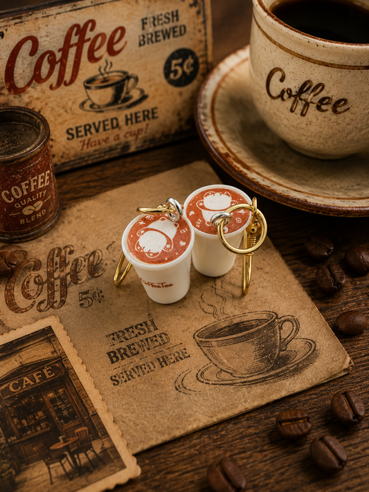 Coffee earrings