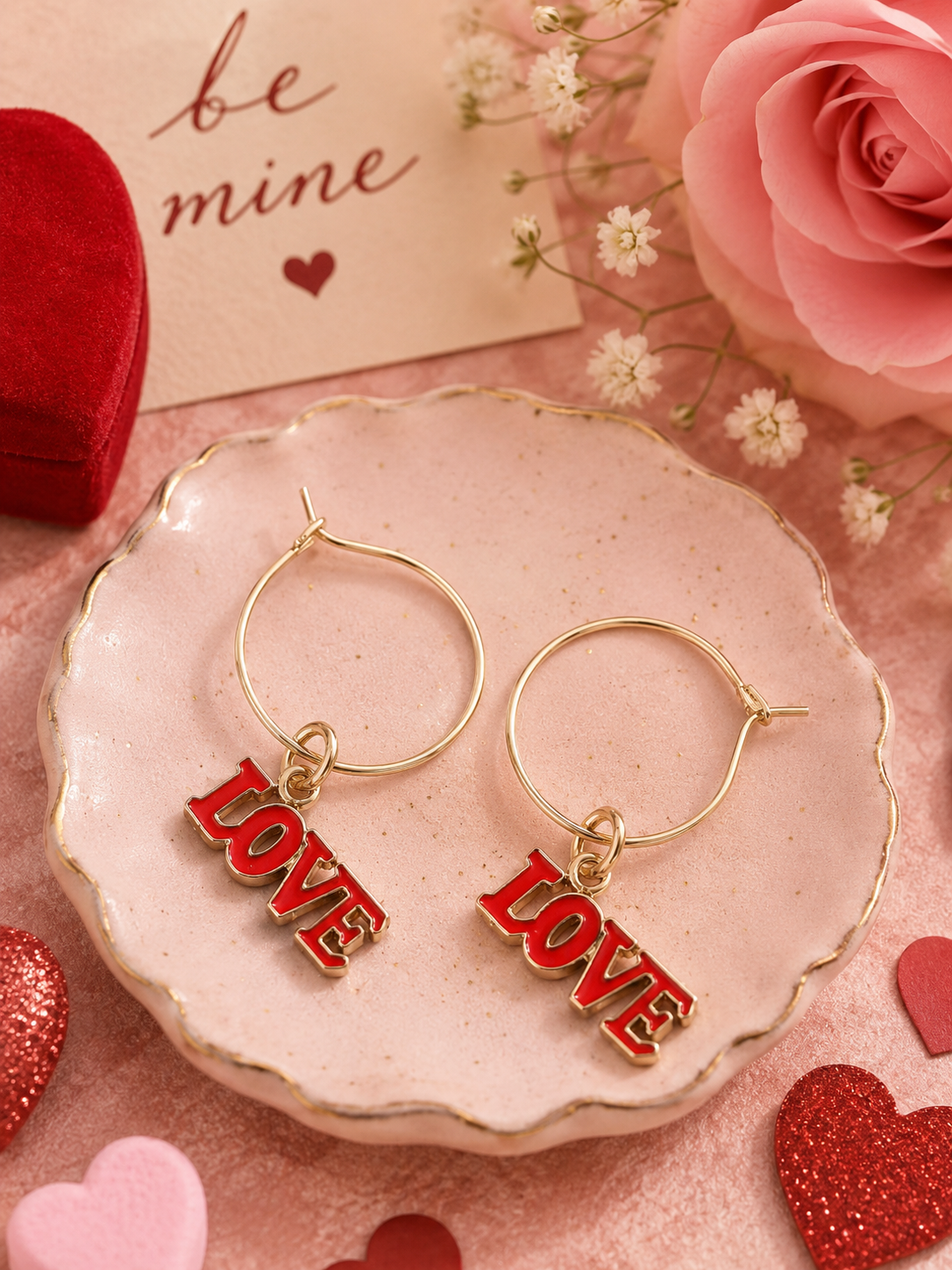 Valentine’s Day earrings