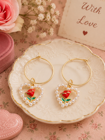 Valentine’s Day earrings