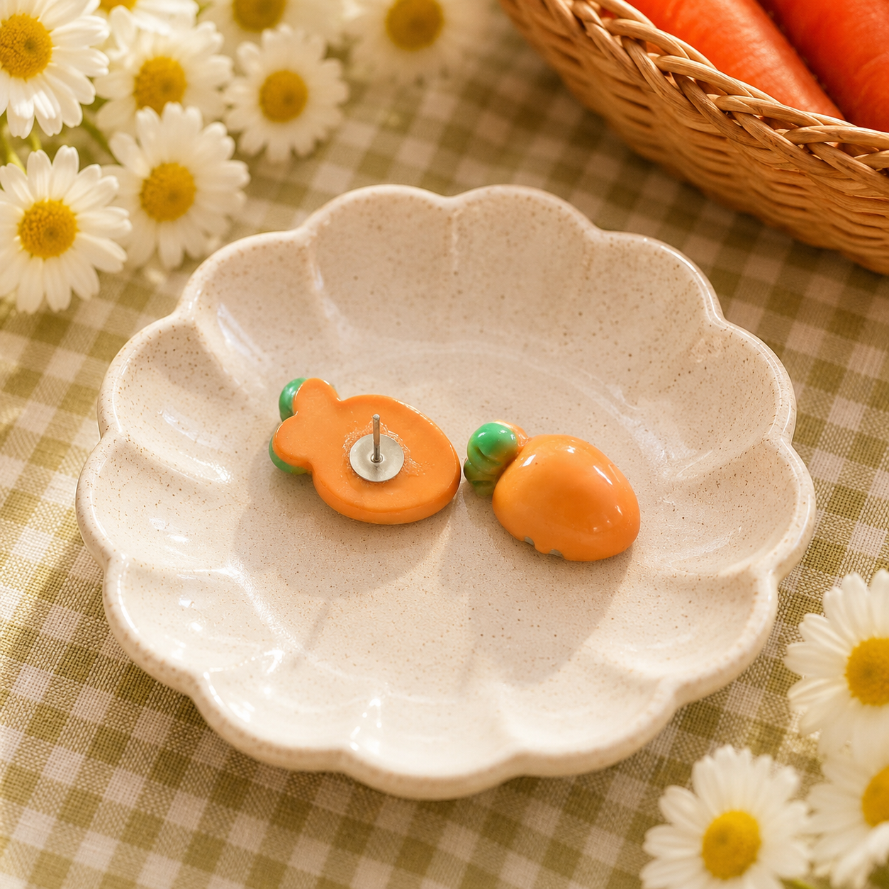 Cute Carrot Earrings - Fun and Quirky Vegetable Jewelry for All Ages