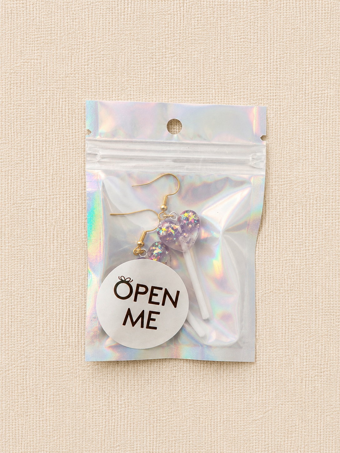 Heart Lollipop Earrings – Glitter Charm