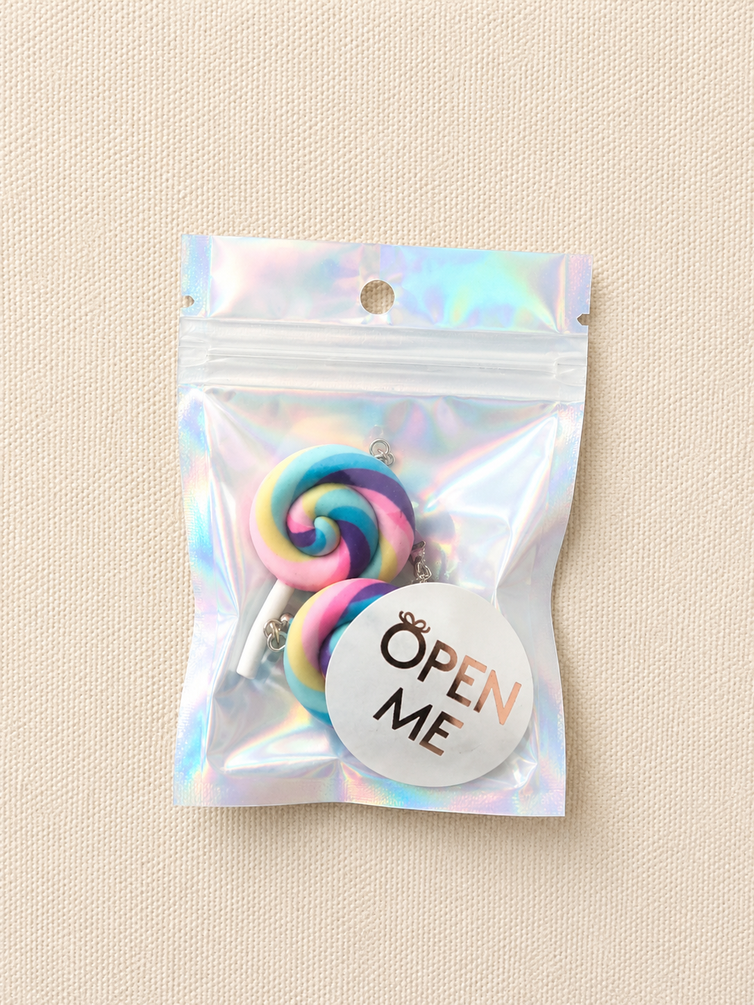 🍭 Swirl Lollipop Earrings – Sweet Candy Dangle