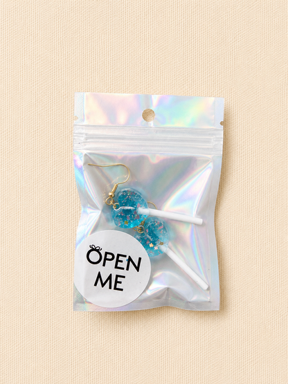 Heart Lollipop Earrings – Glitter Charm