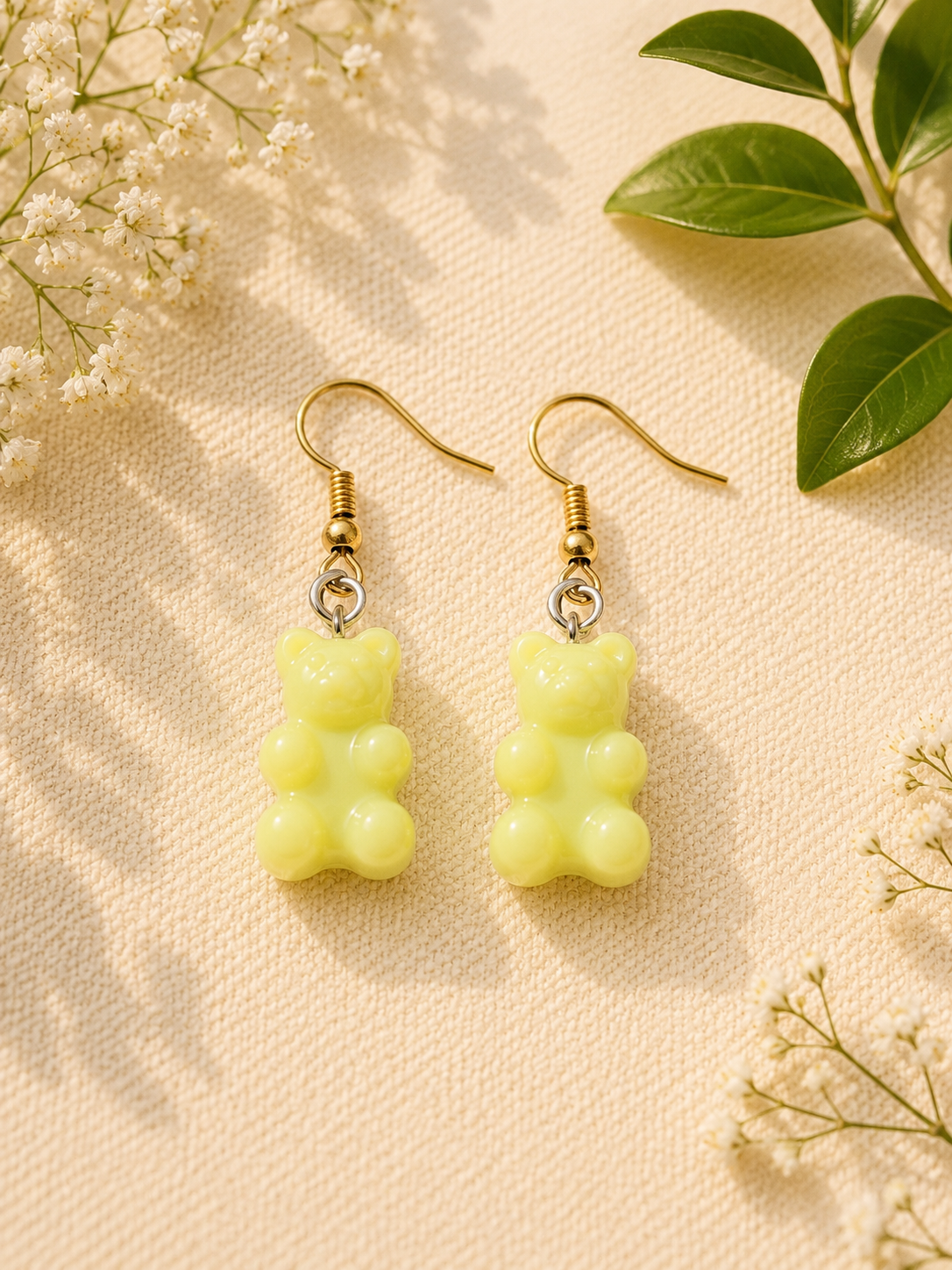 Colorful Gummy Bear Dangle Earrings: Playful Candy Jewelry