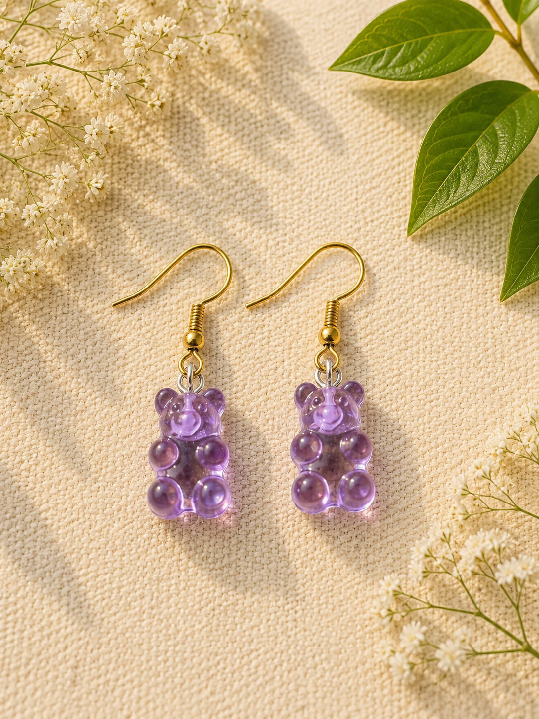 Colorful Gummy Bear Dangle Earrings: Playful Candy Jewelry