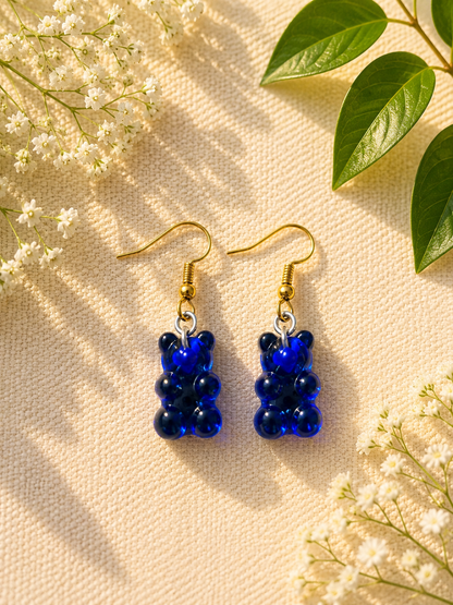 Colorful Gummy Bear Dangle Earrings: Playful Candy Jewelry
