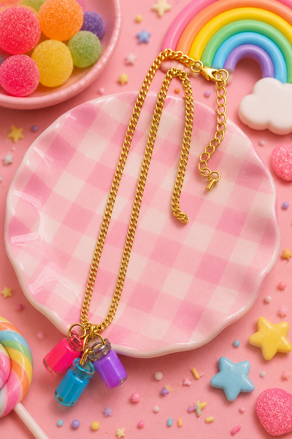 Mini Boba Tea Necklace: Bubble Tea Bottle Pendant Jewelry