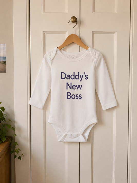 daddy's new boss long sleeve bodysuit