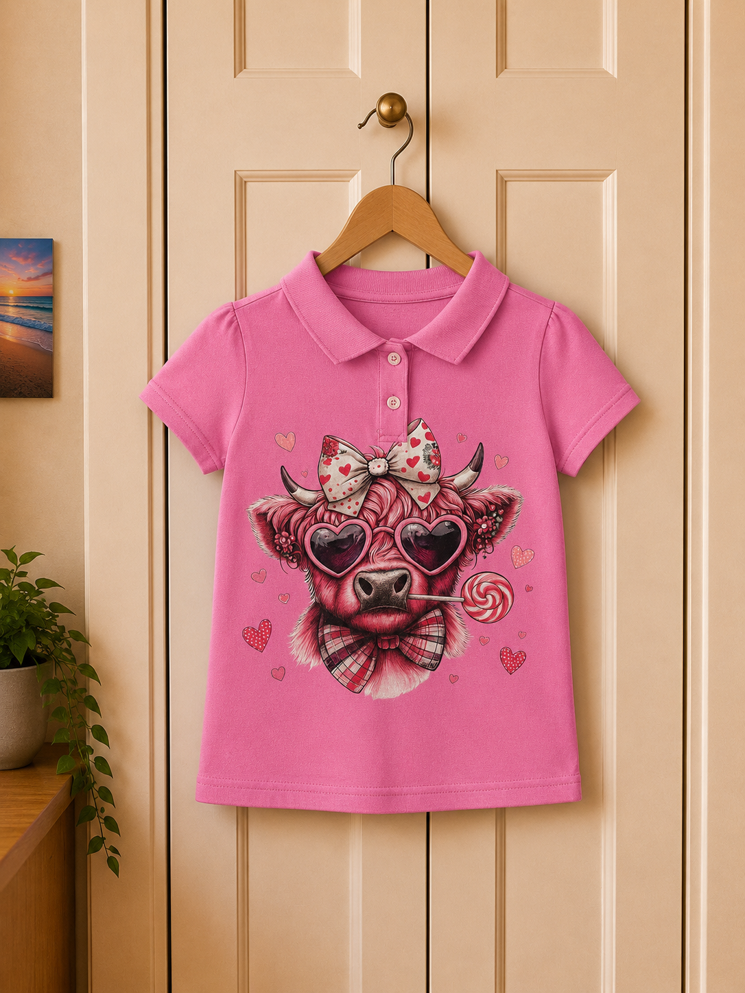 toddler highland cow turtle neck shirts
