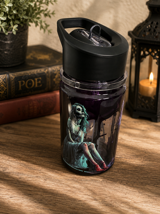 Zombie girl lava drip kids 10 Oz water bottle