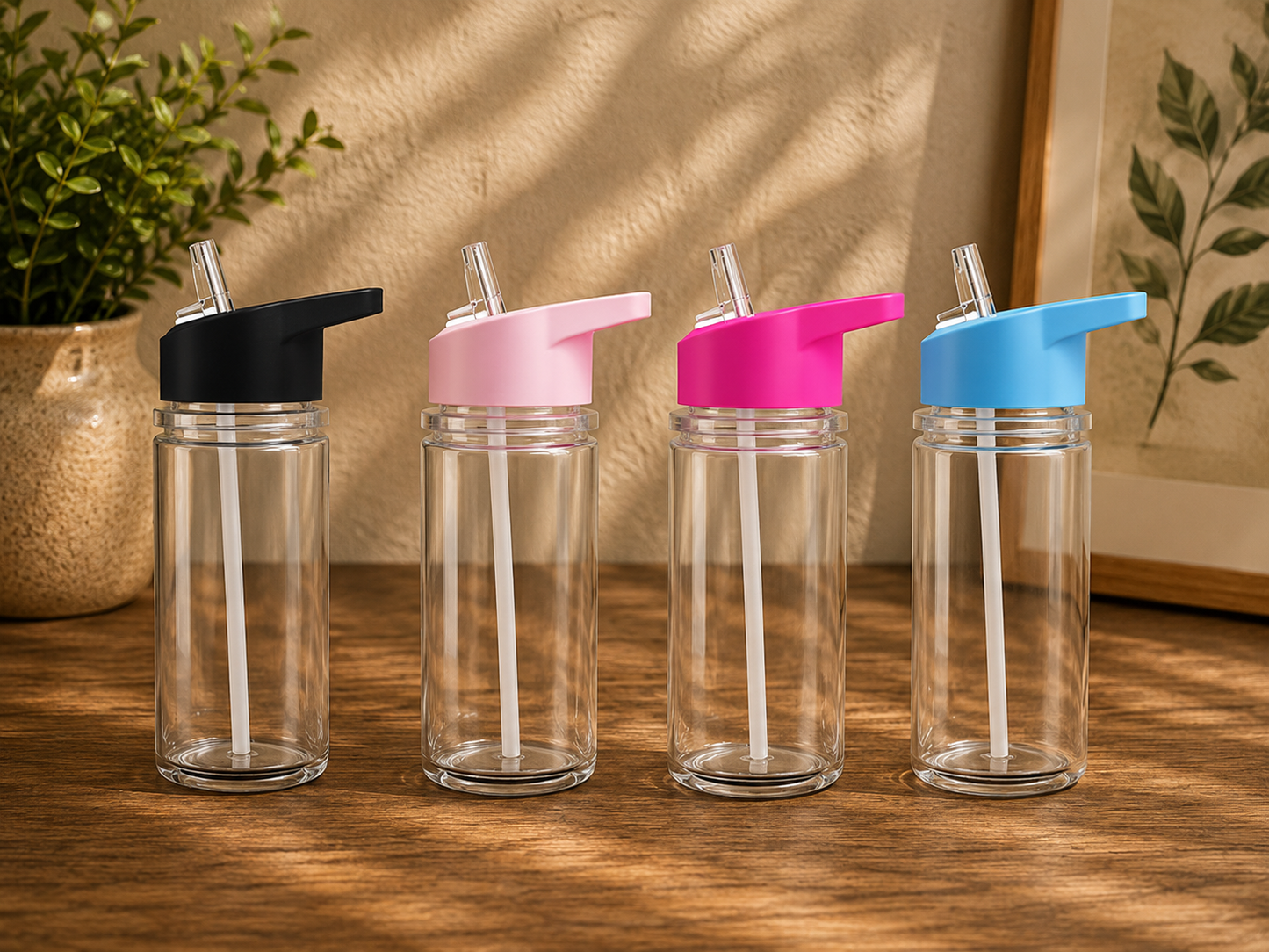 12 Oz snow globe water bottle