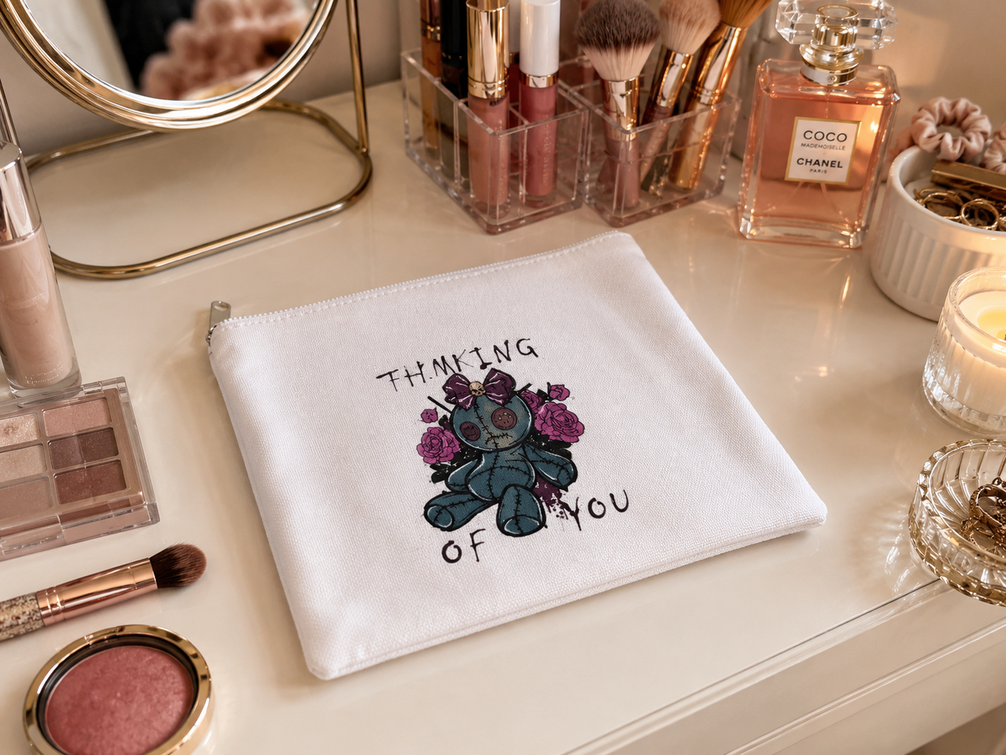 Canvas Zipper Pouch: Small Makeup Bag, Pencil Case