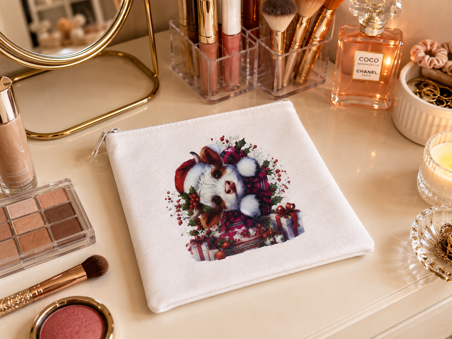 Canvas Zipper Pouch: Small Makeup Bag, Pencil Case