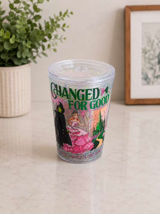 Acrylic Wicked Snow Globe Tumbler 12 Oz