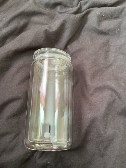 16 Oz Glass Snow Globe Tumblers