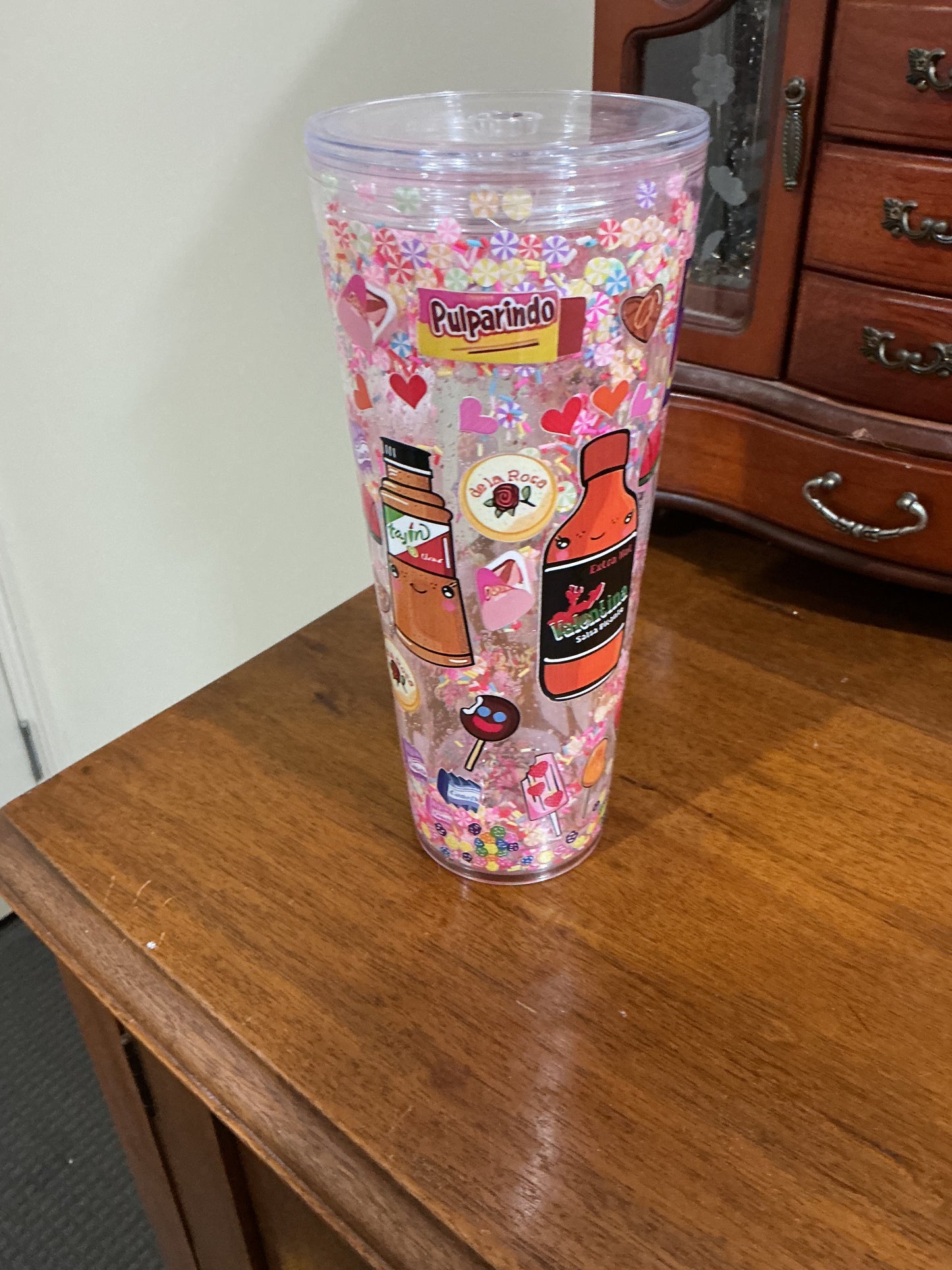 20oz Acrylic Snacks & Candy Snow Globe Tumbler