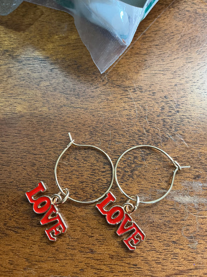 Valentine’s Day earrings