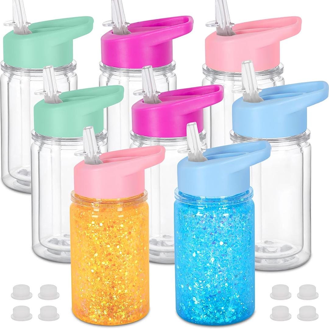 10 Oz snow globe water bottle