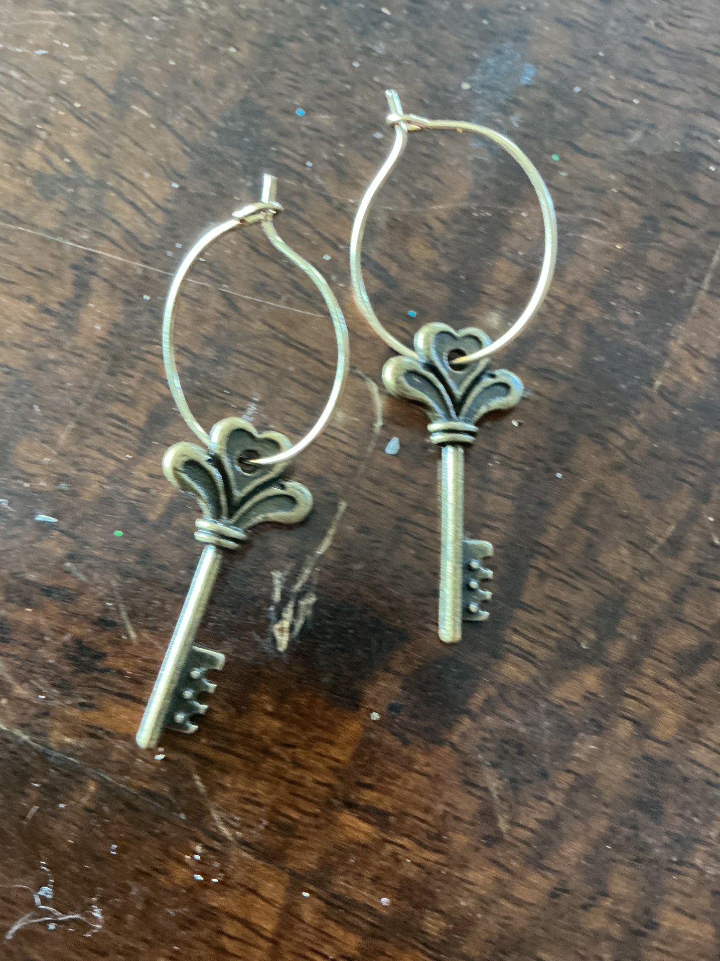 Key #1 Hoop Earrings
