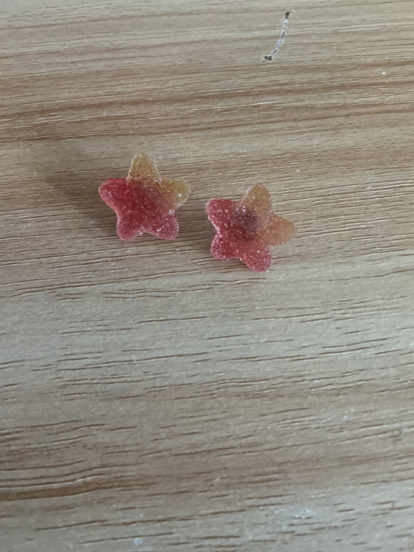 Frosted glass look star studs