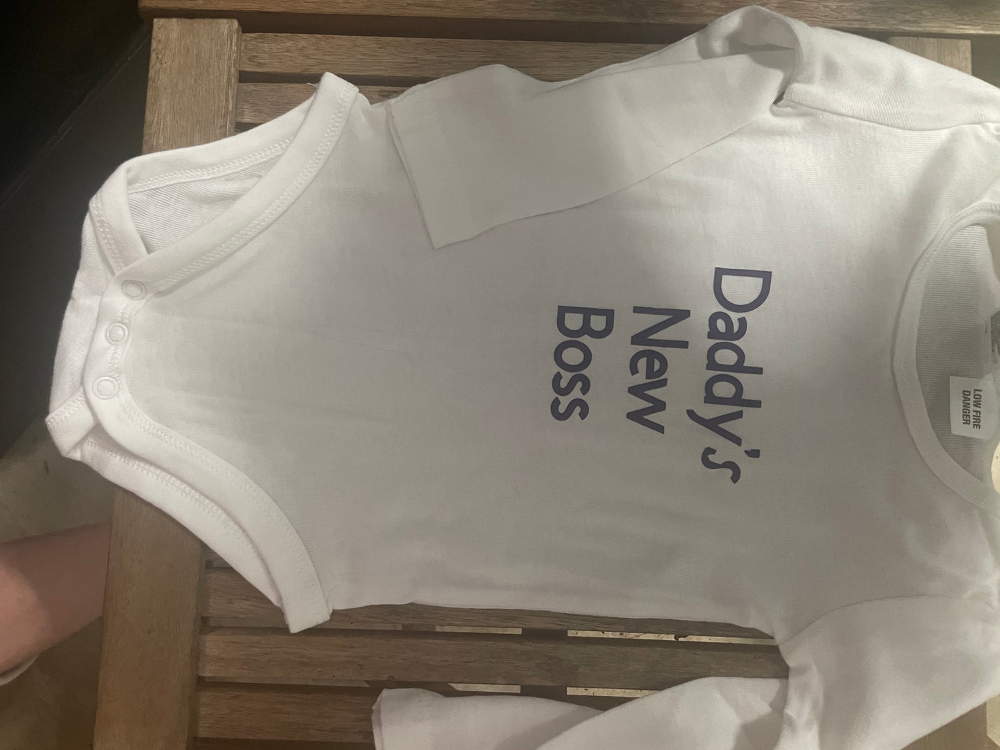 daddy's new boss long sleeve bodysuit