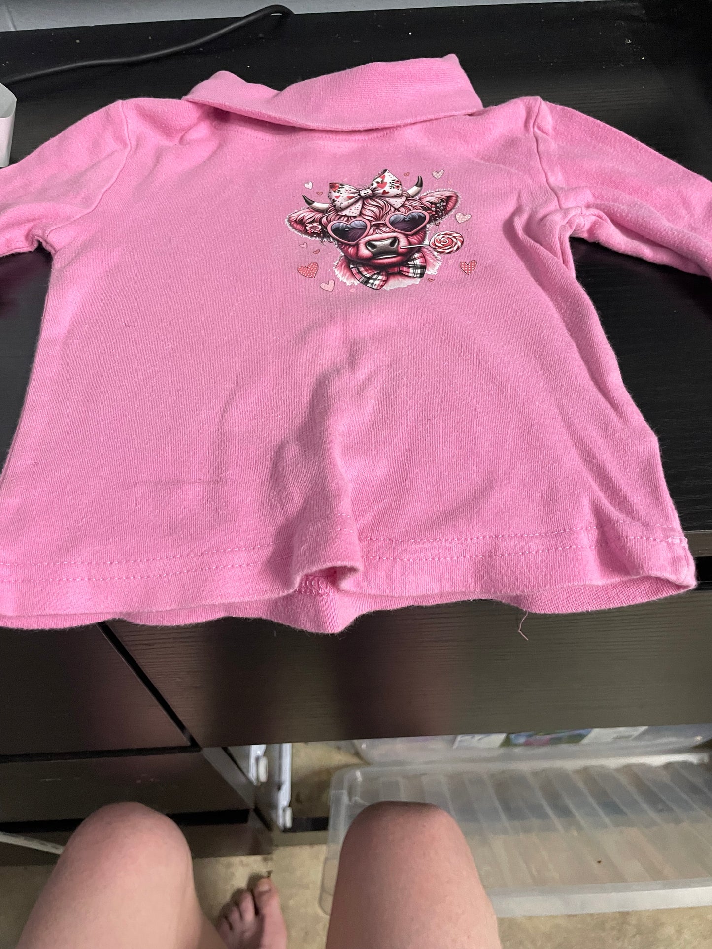 toddler highland cow turtle neck shirts