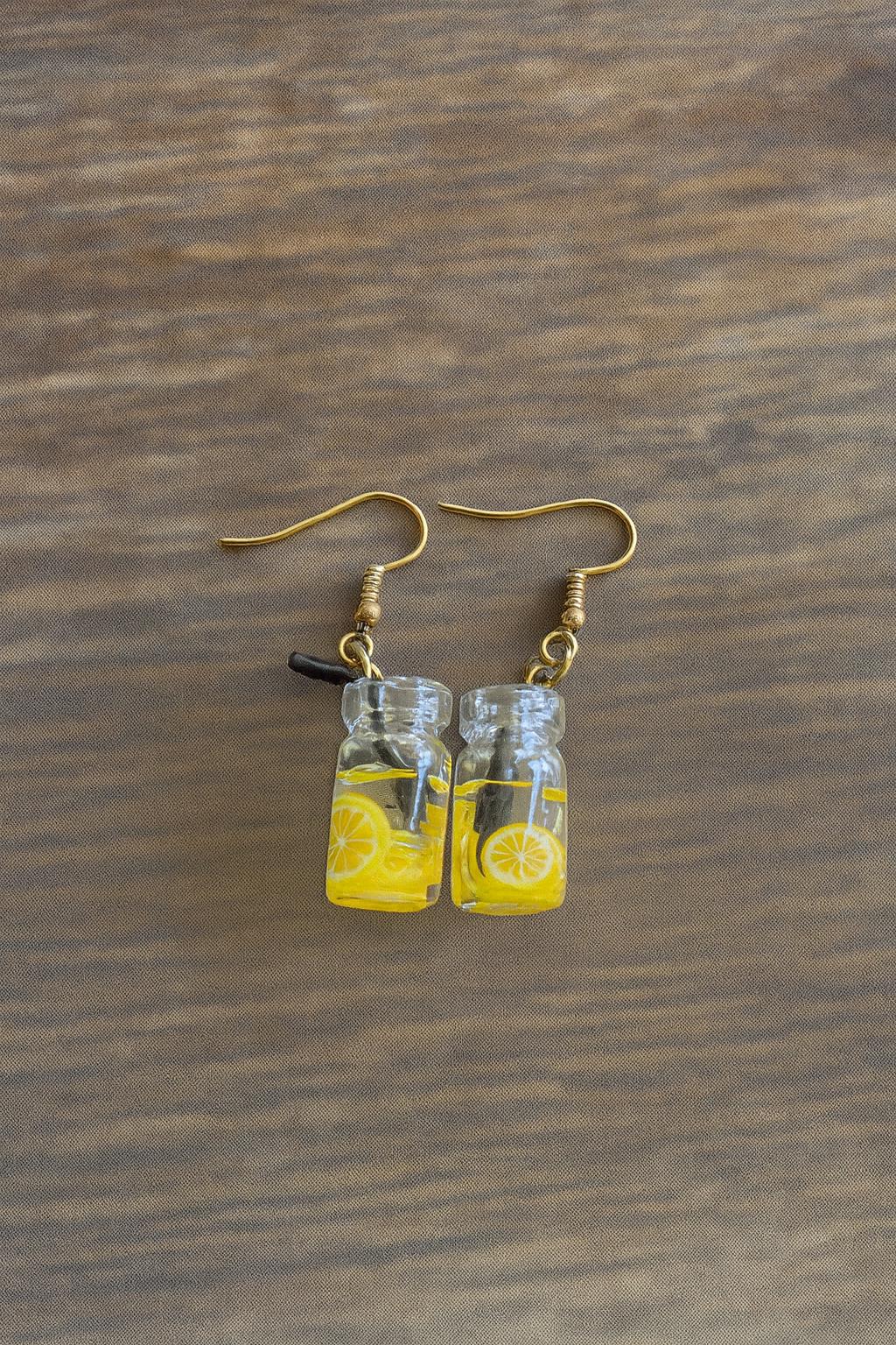 Mini Jar Drink Earrings – Lemonade, Watermelon, and More!
